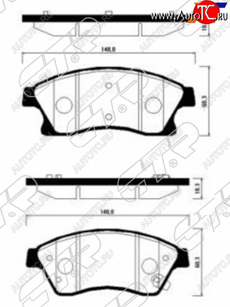 2 199 р. Копируемое: Колодки тормозные передние FL-FR SAT  Chevrolet Aveo (T250,  T300), Cruze (J300,  J308), Opel Astra (J,  J GTC) (диски 300 мм)  с доставкой в г. Санкт‑Петербург