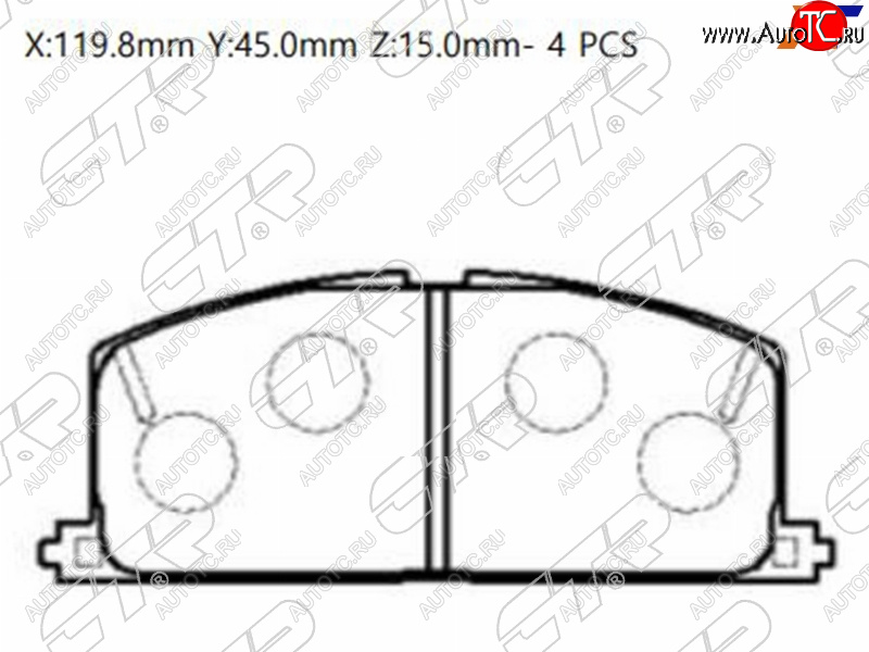 1 699 р. Колодки тормозные перед FL-FR SAT Toyota Caldina T240 универсал дорестайлинг (2002-2004)  с доставкой в г. Санкт‑Петербург