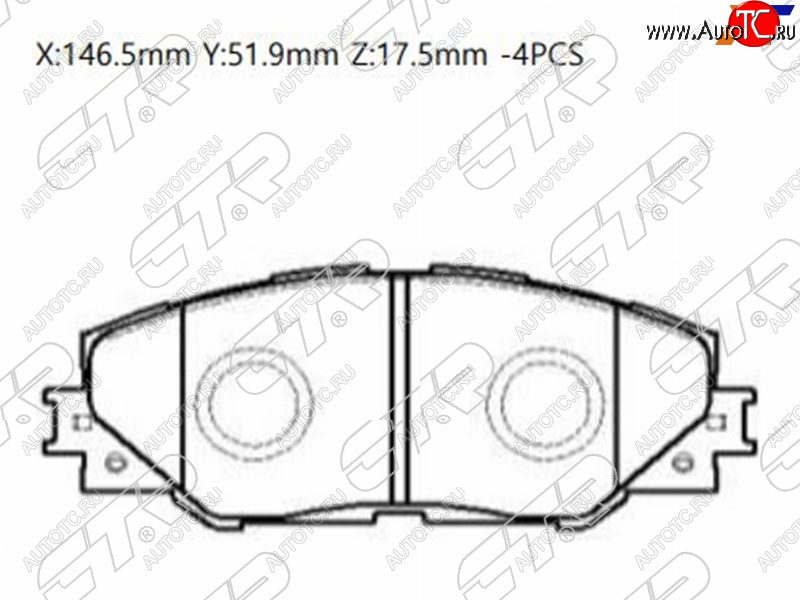 2 199 р. Колодки тормозные перед FL-FR SAT  Toyota RAV4 XA40 5 дв. дорестайлинг (2012-2015)  с доставкой в г. Санкт‑Петербург