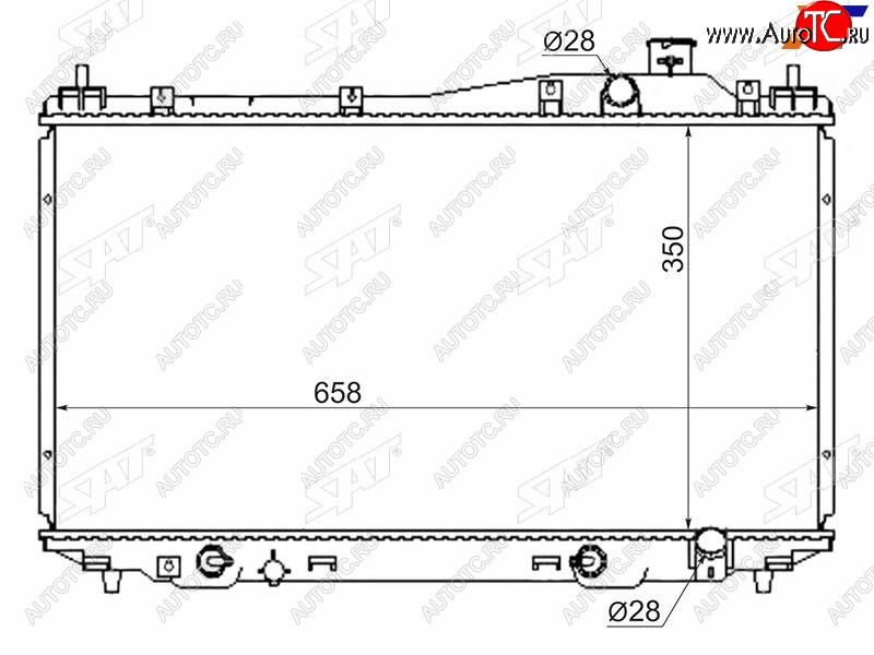 5 199 р. Радиатор SAT  Honda City  GD - Civic ( ES,  EU)  с доставкой в г. Санкт‑Петербург