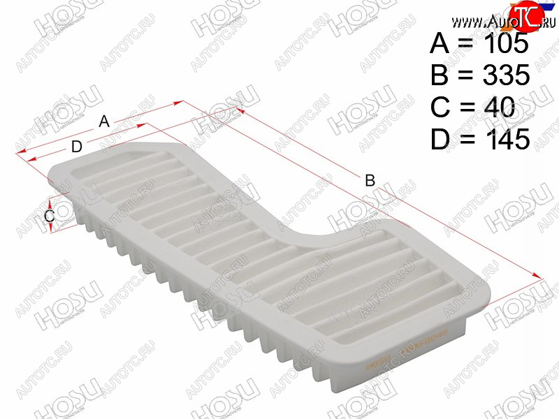 449 р. Фильтр воздушный HOSU  Toyota Mark 2 (X100,  Qualis,  X110), RAV4 (CA20,  XA30,  XA305,  XA40,  XA50)  с доставкой в г. Санкт‑Петербург