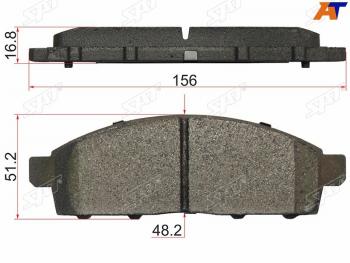 1 689 р. Колодки тормозные передние FL-FR SAT Mitsubishi Challenger (2008-2015)  с доставкой в г. Санкт‑Петербург. Увеличить фотографию 1