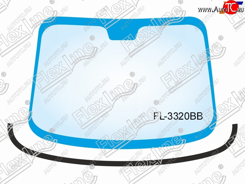 689 р. Молдинг лобового стекла (Снизу) FLEXLINE  Volvo V60 (2010-2018)  с доставкой в г. Санкт‑Петербург