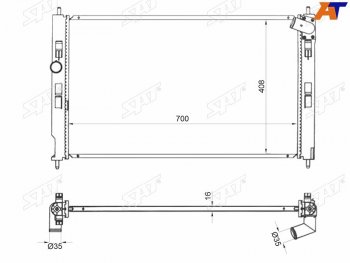 8 549 р. Радиатор охлаждающей жидкости SAT   CITROEN C4 aircross (2012-2017), Mitsubishi ASX (2010-2016), Mitsubishi Lancer  10 CY (2007-2010), Peugeot 4008 (2012-2017)  с доставкой в г. Санкт‑Петербург. Увеличить фотографию 1