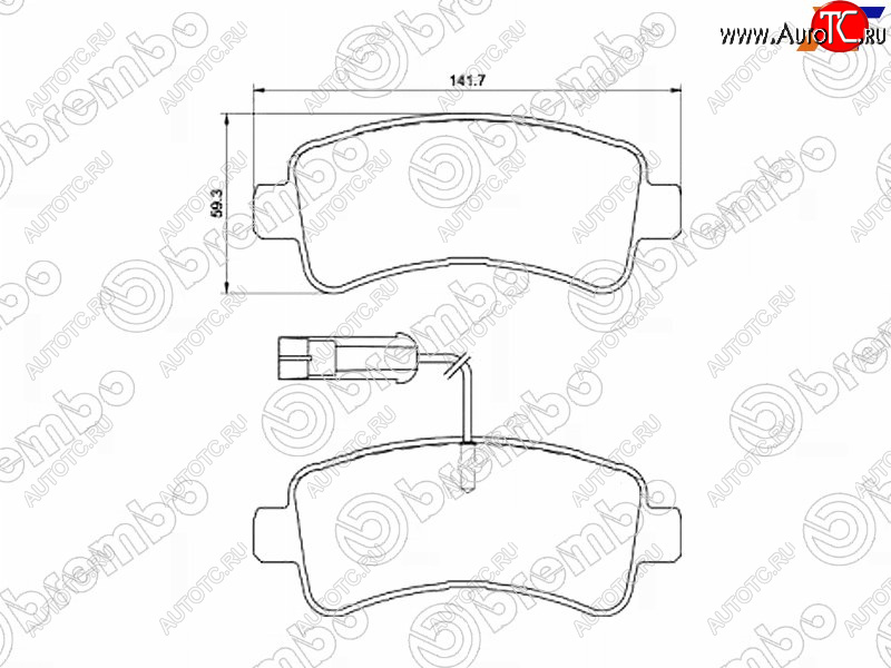 4 389 р. Колодки тормозные задние RH-LH SAT  CITROEN Jumper  290 (2014-2022), Fiat Ducato  290 (2014-2024), Peugeot Boxer  290 (2014-2024)  с доставкой в г. Санкт‑Петербург