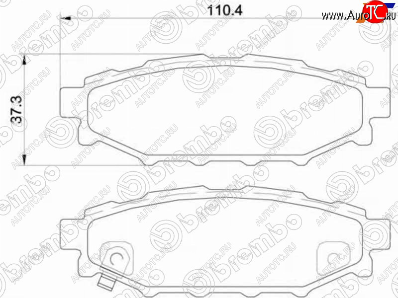 3 299 р. Колодки тормозные задние RH-LH SAT Subaru Forester SH (2008-2013)  с доставкой в г. Санкт‑Петербург