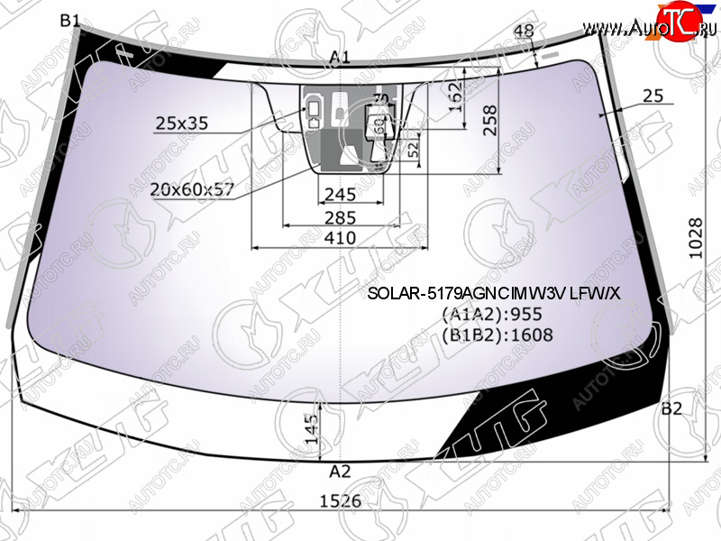 21 449 р. Стекло лобовое (Атермальное Три камеры Датчик дождя Молдинг) XYG Mazda CX-5 KE дорестайлинг (2011-2014)  с доставкой в г. Санкт‑Петербург