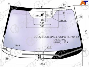 26 999 р. Стекло лобовое (Атермальное Обогрев щеток Датчик дождя) XYG Subaru Legacy BN/B15 рестайлинг седан (2017-2024)  с доставкой в г. Санкт‑Петербург. Увеличить фотографию 2