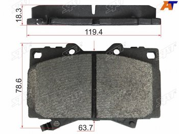 1 859 р. Колодки тормозные перед FL-FR SAT  Toyota Land Cruiser 100 дорестайлинг (1998-2002) (с керамическим наполнением)  с доставкой в г. Санкт‑Петербург. Увеличить фотографию 2