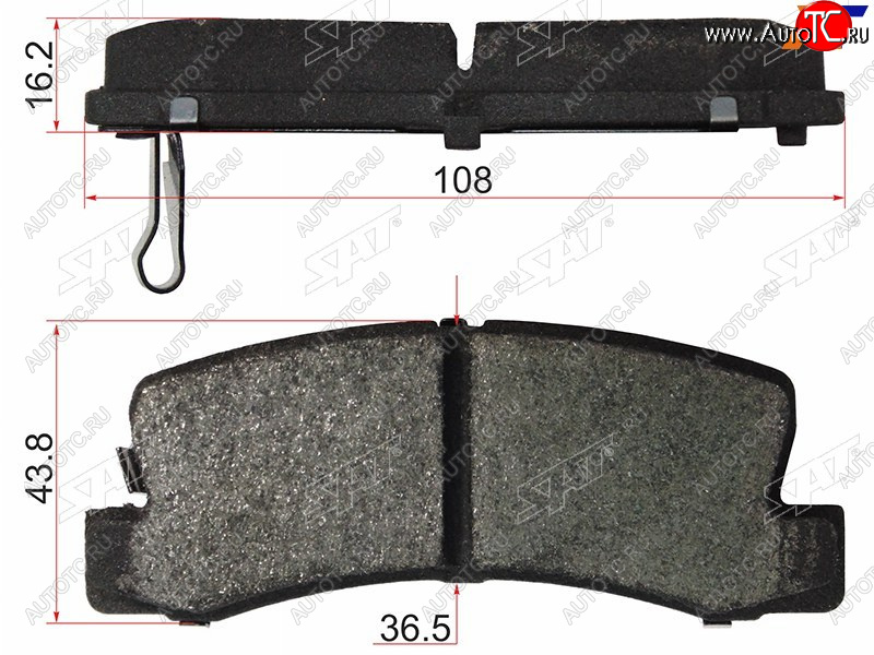 819 р. Колодки тормозные задние RH-LH SAT Toyota Corolla Levin EA100 купе (1992-1997)  с доставкой в г. Санкт‑Петербург