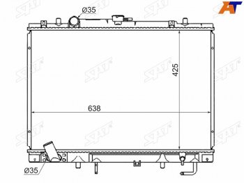 Радиатор охлаждающей жидкости SAT Mitsubishi Challenger K9-W (1996-2001)