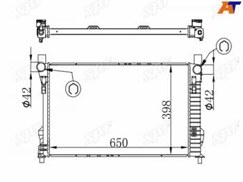 Радиатор охлаждающей жидкости SAT      Mercedes-Benz C-Class W205 дорестайлинг седан (2015-2018)