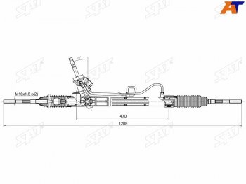 13 599 р. Рейка рулевая гидравлическая LHD SAT  Chevrolet Cruze (J300,  J305,  J308,  D2LC,  D2LC-K), Opel Astra (J)  с доставкой в г. Санкт‑Петербург. Увеличить фотографию 1