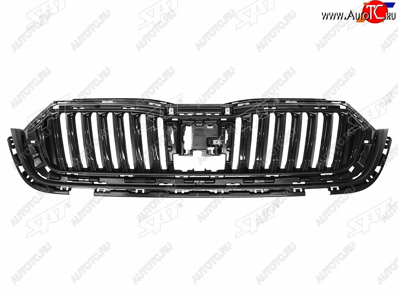 5 649 р. Решетка радиатора SAT  Skoda Octavia  А8 (2019-2022) лифтбэк (молдинг хром)  с доставкой в г. Санкт‑Петербург