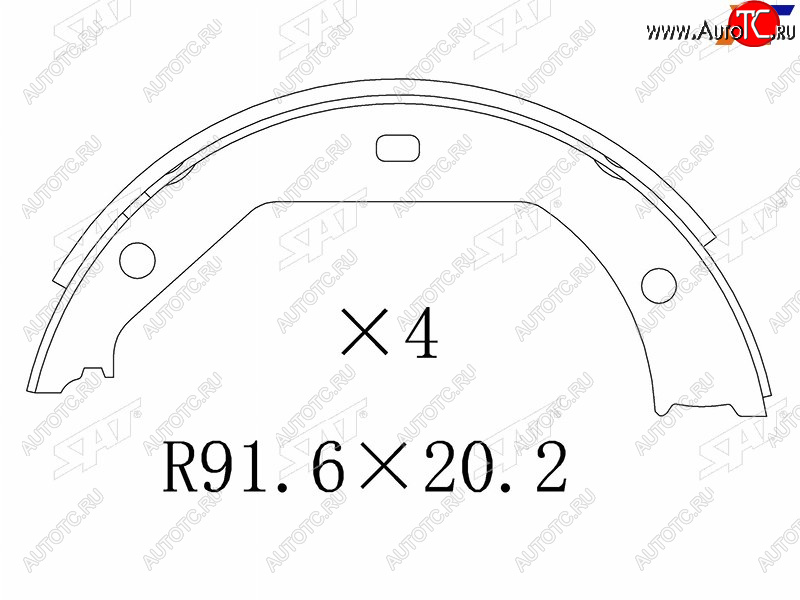 1 189 р. Колодки тормозные барабанные задние RH-LH SAT  BMW 3 серия ( E46,  E90,  F30) (1998-2018) седан дорестайлинг, седан рестайлинг, седан дорестайлинг, седан рестайлинг, седан дорестайлинг, седан рестайлинг  с доставкой в г. Санкт‑Петербург