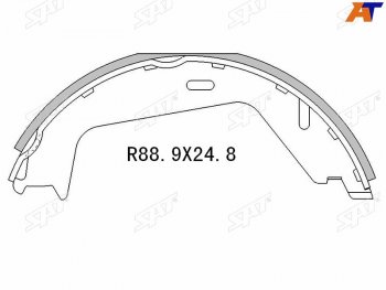 1 099 р. Колодки тормозные барабанные задние LH-RH SAT Volvo S60 RS,RH седан дорестайлинг (2000-2004)  с доставкой в г. Санкт‑Петербург. Увеличить фотографию 1