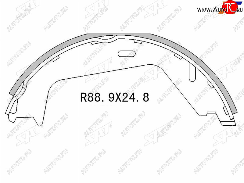 1 099 р. Колодки тормозные барабанные задние LH-RH SAT Volvo S60 RS,RH седан дорестайлинг (2000-2004)  с доставкой в г. Санкт‑Петербург