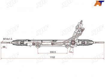 Рейка рулевая без отверстия под датчик SAT BMW (БМВ) X5 (Х5)  E53 (1999-2003) E53 дорестайлинг