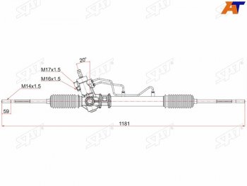 13 649 р. Рейка рулевая LHD SAT Toyota Corolla E100 седан (1991-2002)  с доставкой в г. Санкт‑Петербург. Увеличить фотографию 1