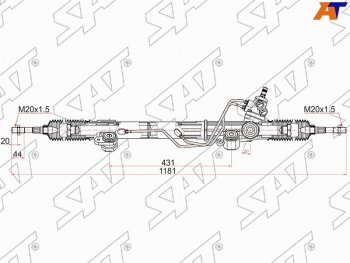 13 949 р. Рейка рулевая LHD SAT  Toyota Land Cruiser Prado  J120 (2002-2009)  с доставкой в г. Санкт‑Петербург. Увеличить фотографию 1