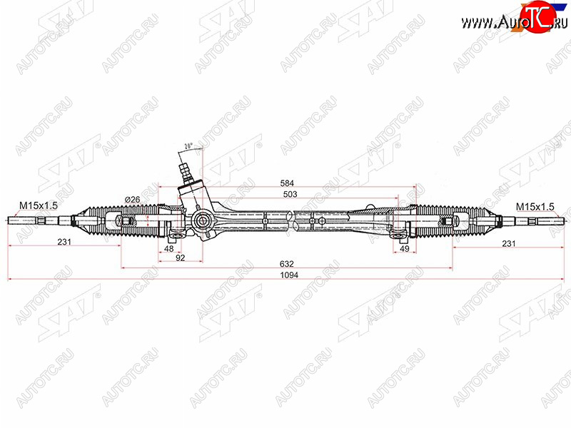 7 599 р. Рейка рулевая электрическая LHD SAT Toyota Auris E150 хэтчбэк 5 дв. рестайлинг (2010-2012)  с доставкой в г. Санкт‑Петербург