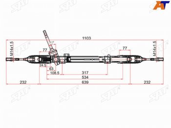 6 699 р. Рейка рулевая LHD SAT  Nissan Qashqai +2  1 (2008-2010), Nissan X-trail  2 T31 (2007-2011), Renault Koleos (2007-2011)  с доставкой в г. Санкт‑Петербург. Увеличить фотографию 1