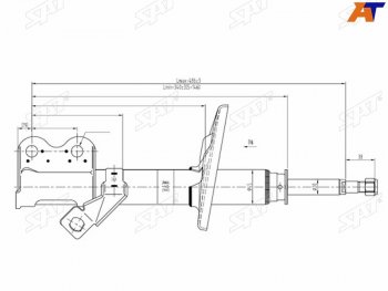 2 949 р. Стойка передняя RH SAT Toyota Sprinter E100 дорестайлинг седан (1991-1993)  с доставкой в г. Санкт‑Петербург. Увеличить фотографию 2