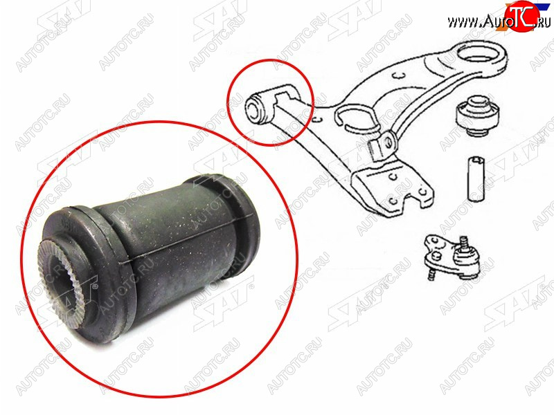 339 р. Сайлентблок нижнего рычага передний FR SAT  Toyota Caldina  T210 - Ipsum  SXM10 (D=31)  с доставкой в г. Санкт‑Петербург