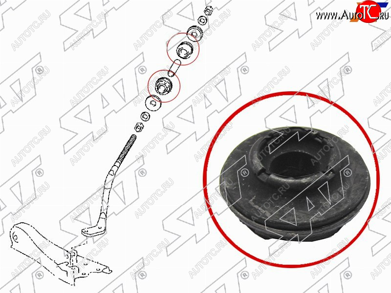 259 р. Сайлентблок рычага передней подвески FR-FL SAT  Toyota Hiace ( Y100,  H200,  H300) (1995-2024) бортовой грузовик (Япония) дорестайлинг , минивэн (Япония) дорестайлинг , минивэн (Япония) 1-ый рестайлинг, минивэн (Япония) 2-ой рестайлинг, минивэн (Япония) 3-ий рестайлинг, минивэн дорестайлинг  с доставкой в г. Санкт‑Петербург