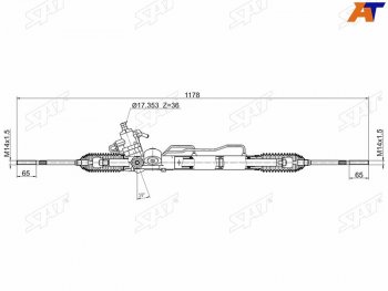 Рейка рулевая LHD SAT  Almera  седан, Pulsar ( N16), Sentra ( 5,  6,  7), Serena ( 2,  3)