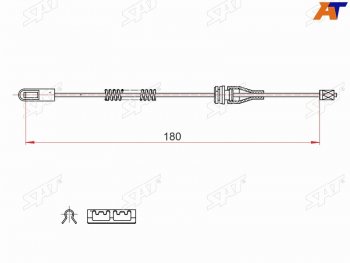 Трос ручника LH SAT  Opel Astra H хэтчбек 5дв рестайлинг (2007-2015) ()