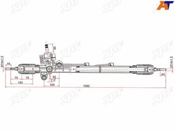 13 349 р. Рейка рулевая 2,4 LHD SAT Honda Accord CU седан дорестайлинг (2008-2011)  с доставкой в г. Санкт‑Петербург. Увеличить фотографию 1