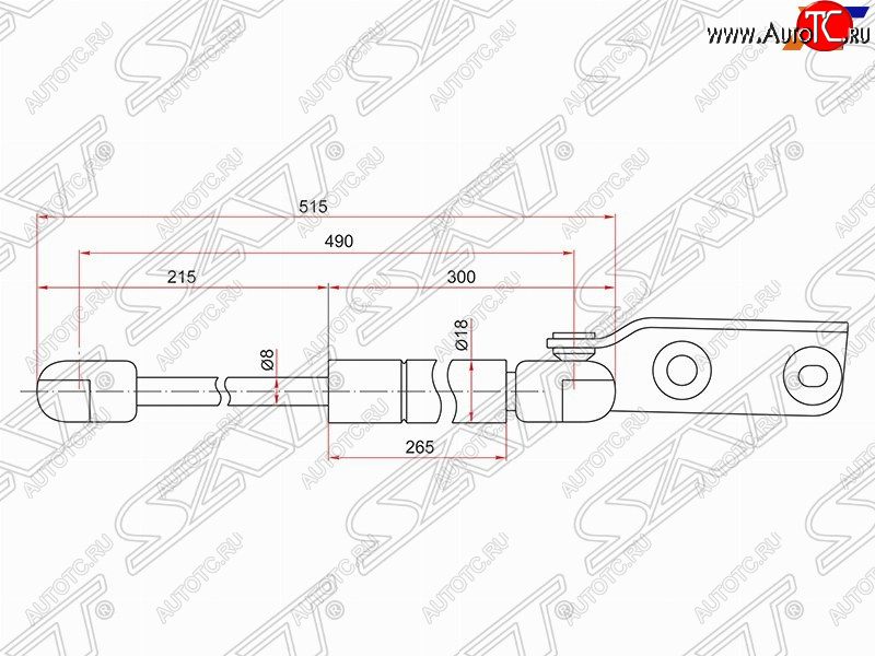 979 р. Правый упор крышки багажника SAT  Nissan AD  Y11 - Wingroad  2 Y11  с доставкой в г. Санкт‑Петербург