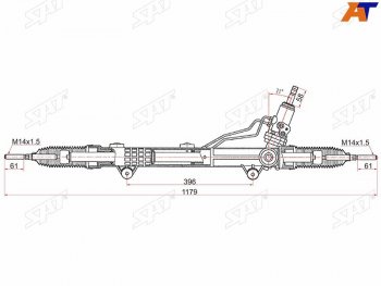 21 999 р. Рейка рулевая без датчика SAT  Mercedes-Benz ML class  W164 (2005-2011) дорестайлинг, рестайлинг  с доставкой в г. Санкт‑Петербург. Увеличить фотографию 1