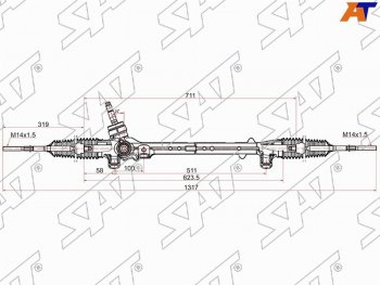 8 749 р. Рейка рулевая LHD SAT Mazda CX-5 KE дорестайлинг (2011-2014)  с доставкой в г. Санкт‑Петербург. Увеличить фотографию 1