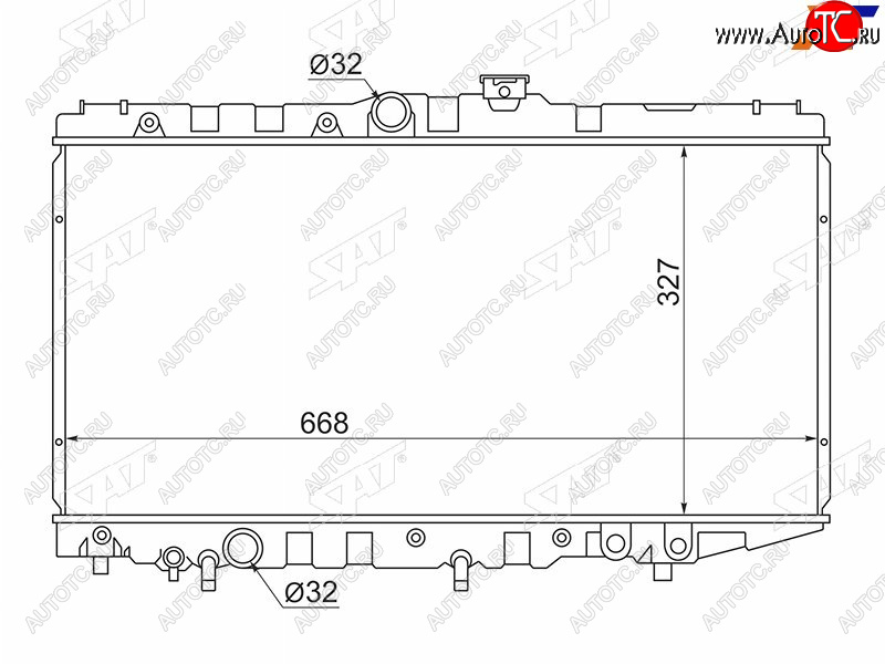 5 999 р. Радиатор SAT Toyota Corona T190 седан дорестайлинг (1992-1994) (применимо для Toyota Corolla (E90) 87-92 Carina (T170) 88-92 Corolla Levin 87-91 Corona (T170) 87-)  с доставкой в г. Санкт‑Петербург