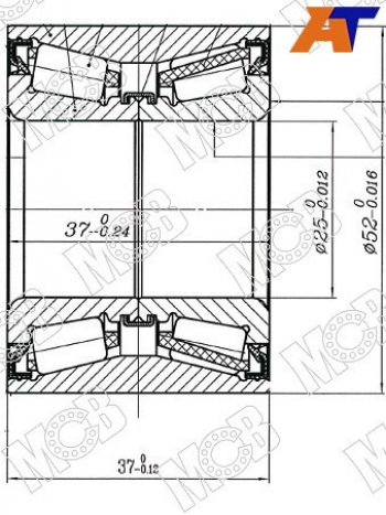 Подшипник задней ступицы MCB Peugeot 1007 (2004-2009)