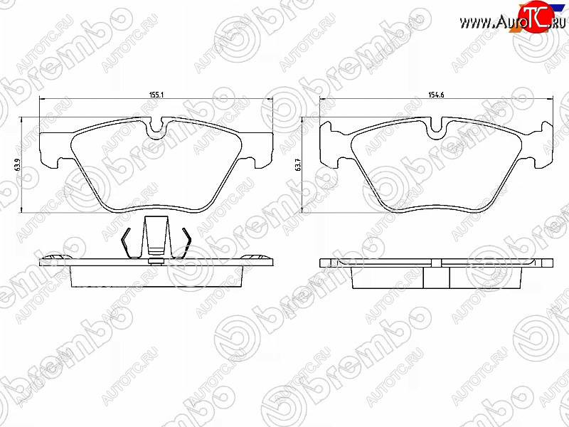 4 699 р. Колодки тормозные передние FL-FR SAT  BMW 5 серия  F10 (2009-2017) седан дорестайлинг, рестайлинг, седан  с доставкой в г. Санкт‑Петербург