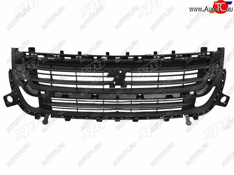 7 449 р. Решетка радиатора SAT  Peugeot Partner  B9 (2015-2018) 2-ой рестайлинг (неокрашенная)  с доставкой в г. Санкт‑Петербург