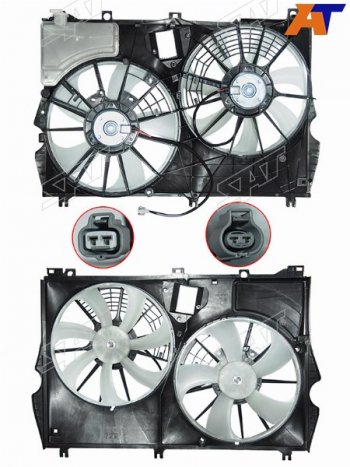 12 699 р. Диффузор радиатора в сборе SAT Lexus RX 200T AL20 дорестайлинг (2015-2017)  с доставкой в г. Санкт‑Петербург. Увеличить фотографию 2