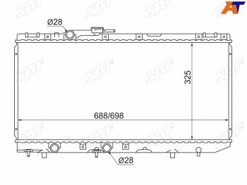 Радиатор SAT Toyota (Тойота) Corsa (Корса)  L50 (1994-1997) L50 седан дорестайлинг