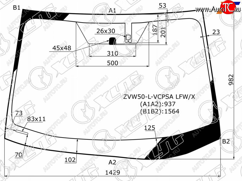 16 299 р. Стекло лобовое (Антенна Датчик дождя) XYG  Toyota Prius  XW50 (2015-2024) дорестайлинг, рестайлинг  с доставкой в г. Санкт‑Петербург