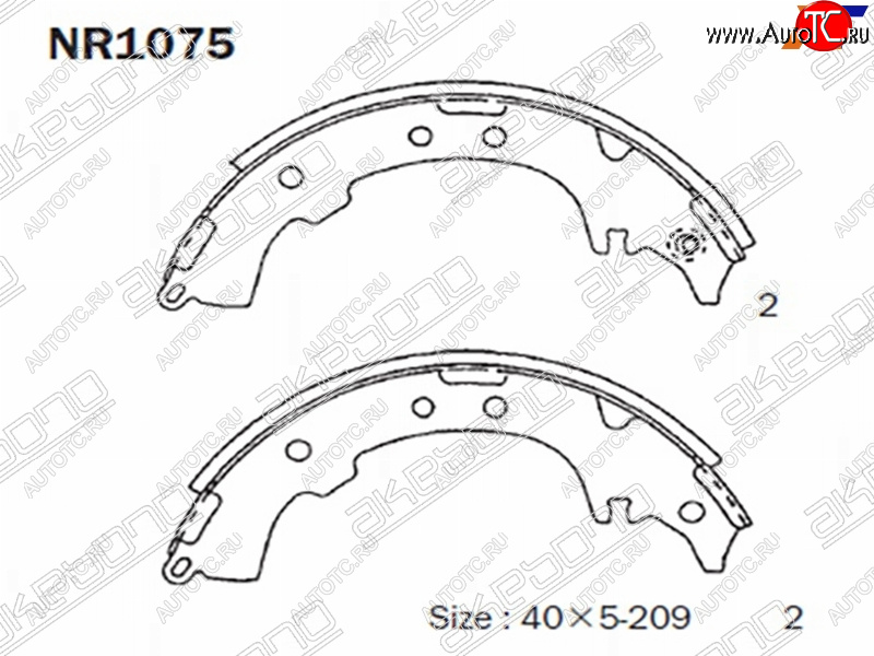 1 699 р. Колодки тормозные зад барабанные RR SAT Toyota Gaia XM10 дорестайлинг (1998-2001)  с доставкой в г. Санкт‑Петербург