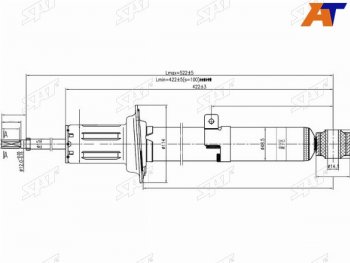 3 599 р. Стойка передняя LH SAT Lexus IS250 XE20 седан дорестайлинг (2005-2013)  с доставкой в г. Санкт‑Петербург. Увеличить фотографию 1