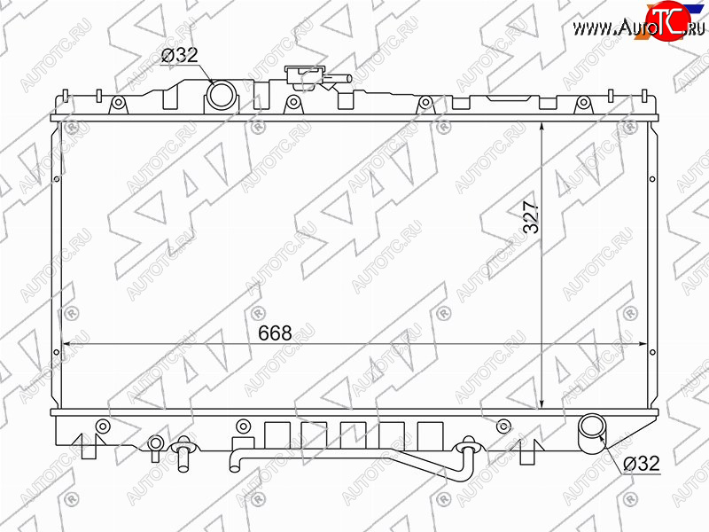 8 249 р. Радиатор SAT Toyota Corona T190 седан дорестайлинг (1992-1994)  с доставкой в г. Санкт‑Петербург
