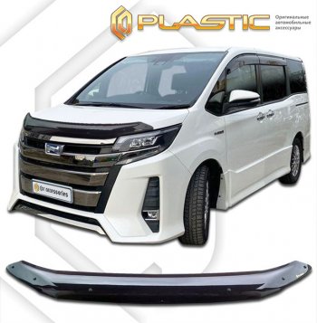 1 799 р. Дефлектор капота (Япония) CA-Plastic  Toyota Noah ( 3,  R80) (2014-2021) (classic черный, без надписи)  с доставкой в г. Санкт‑Петербург. Увеличить фотографию 1