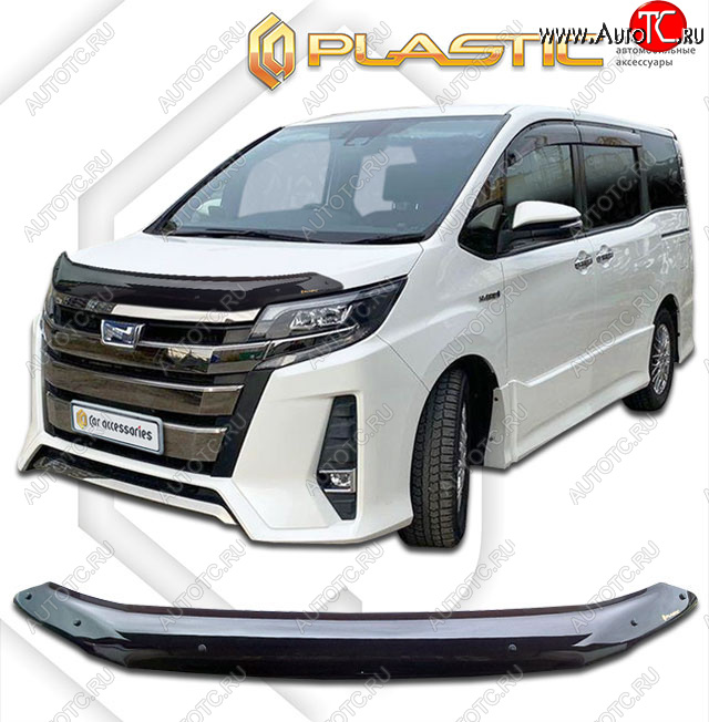 1 799 р. Дефлектор капота (Япония) CA-Plastic  Toyota Noah ( 3,  R80) (2014-2021) (classic черный, без надписи)  с доставкой в г. Санкт‑Петербург