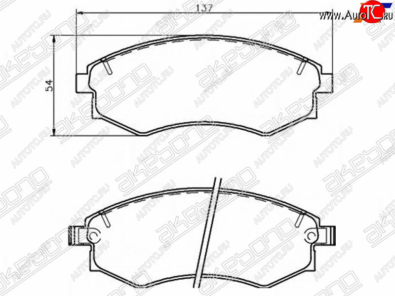 2 059 р. Колодки тормозные передние FR-FL SAT   Hyundai Elantra ( XD,  XD2) (2000-2010), Hyundai Sonata ( Y3,  EF) (1993-2001), Nissan Murano  1 Z50 (2002-2009), SSANGYONG Rexton ( Y200,  Y250,  Y290,  Y400) (2001-2023)  с доставкой в г. Санкт‑Петербург