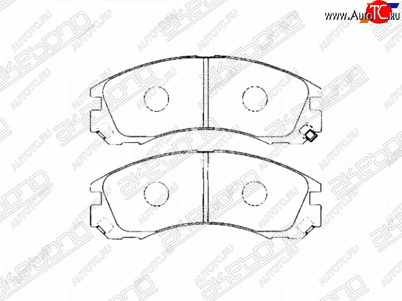 2 369 р. Колодки тормозные перед FR-FL SAT Mitsubishi Outlander CU (2003-2009)  с доставкой в г. Санкт‑Петербург