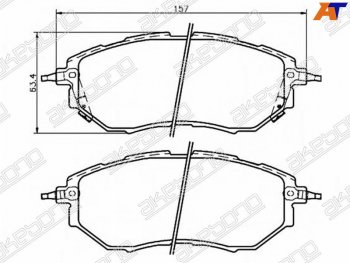 2 199 р. Колодки тормозные перед FL-FR SAT  Subaru Legacy  BH/BE12 (1998-2003) универсал  с доставкой в г. Санкт‑Петербург. Увеличить фотографию 1